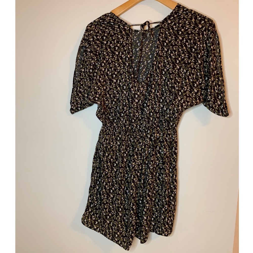 BCBG Black Floral Romper